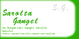 sarolta gangel business card